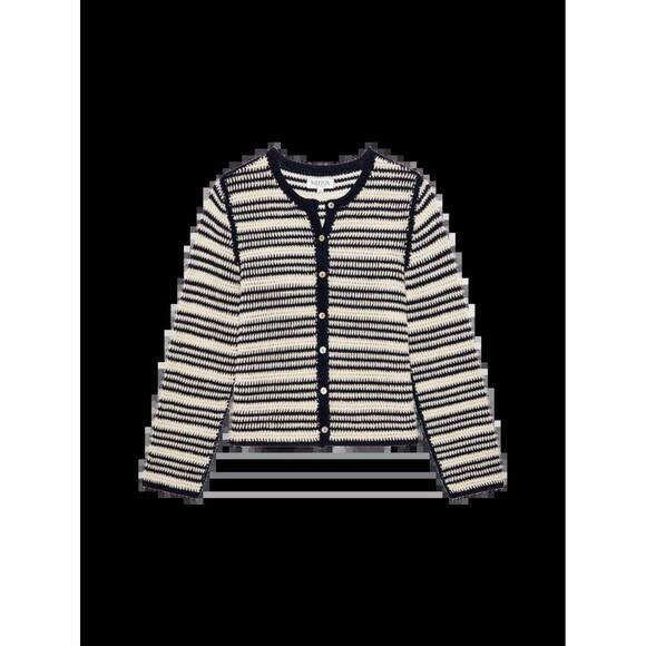 NEW NATION LTD courtney crochet cardigan in seascape stripe - Picture 7 of 7